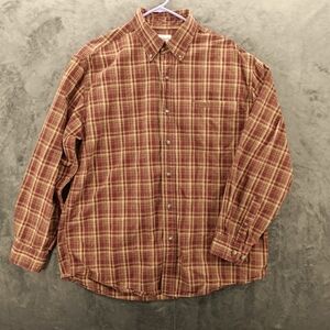 Carhartt Shirt Mens Large L Long Sleeve Button Front Pocket Lightweight Plaid